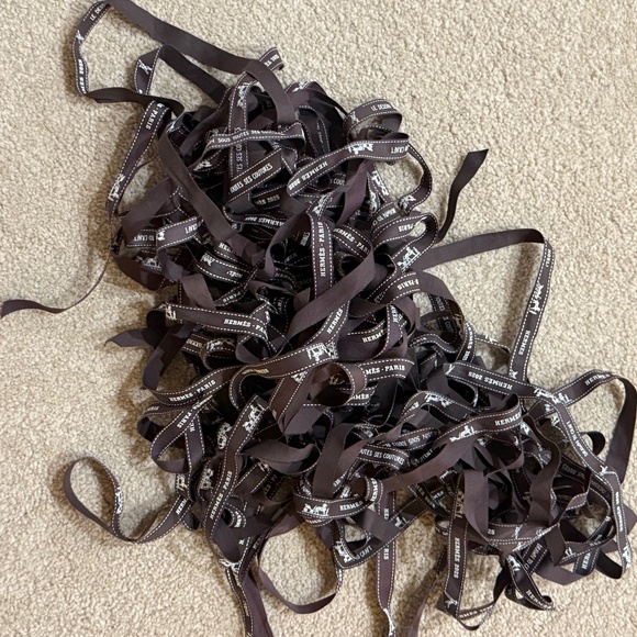 Hermes Brown Gift Wrapping Ribbons - One Ribbon Per Purchase - Picture 5 of 8